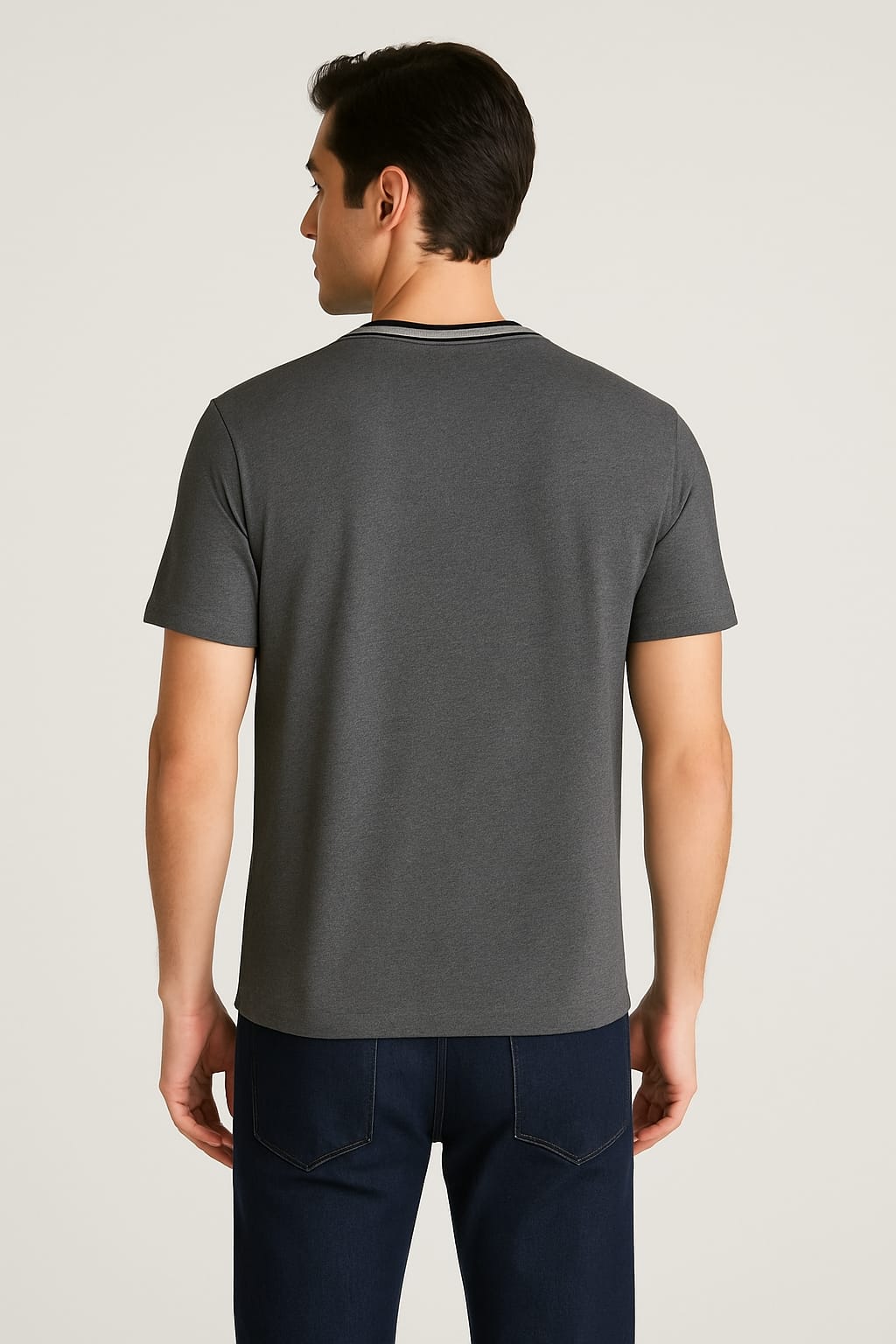 Perry Ellis Ribbed Crew Neck Original T-Shirt