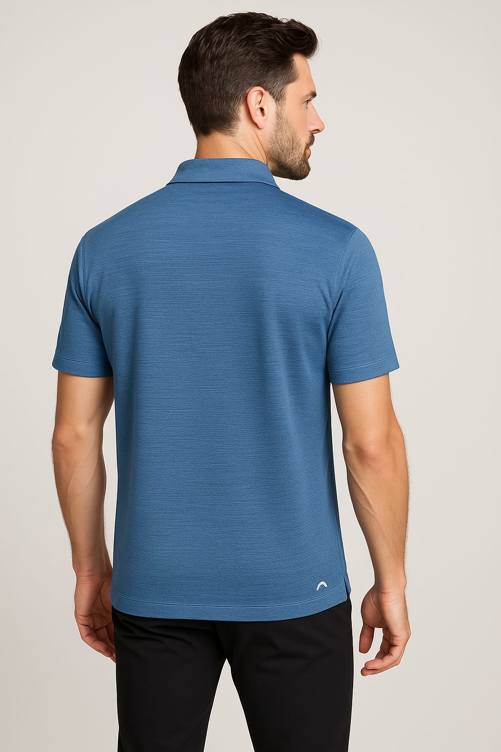 HEAD Textured Ocean Blue Polo Shirt Original