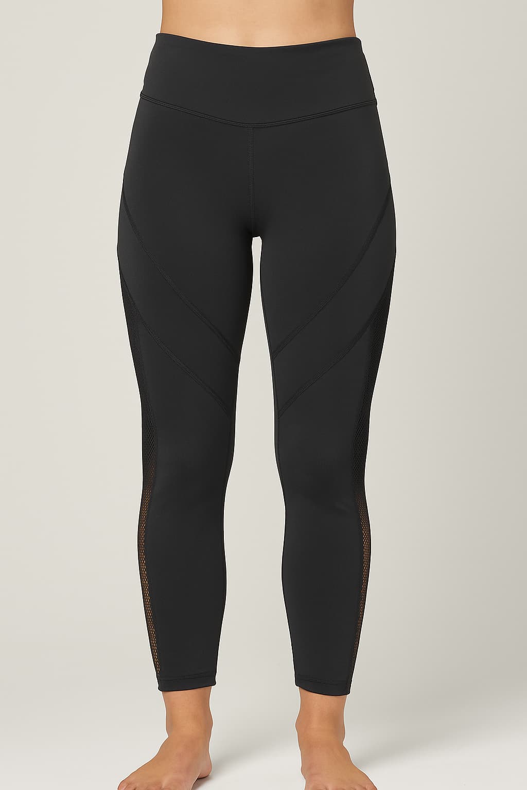 Shadow Sculpt Mesh-Panel Capri Tights
