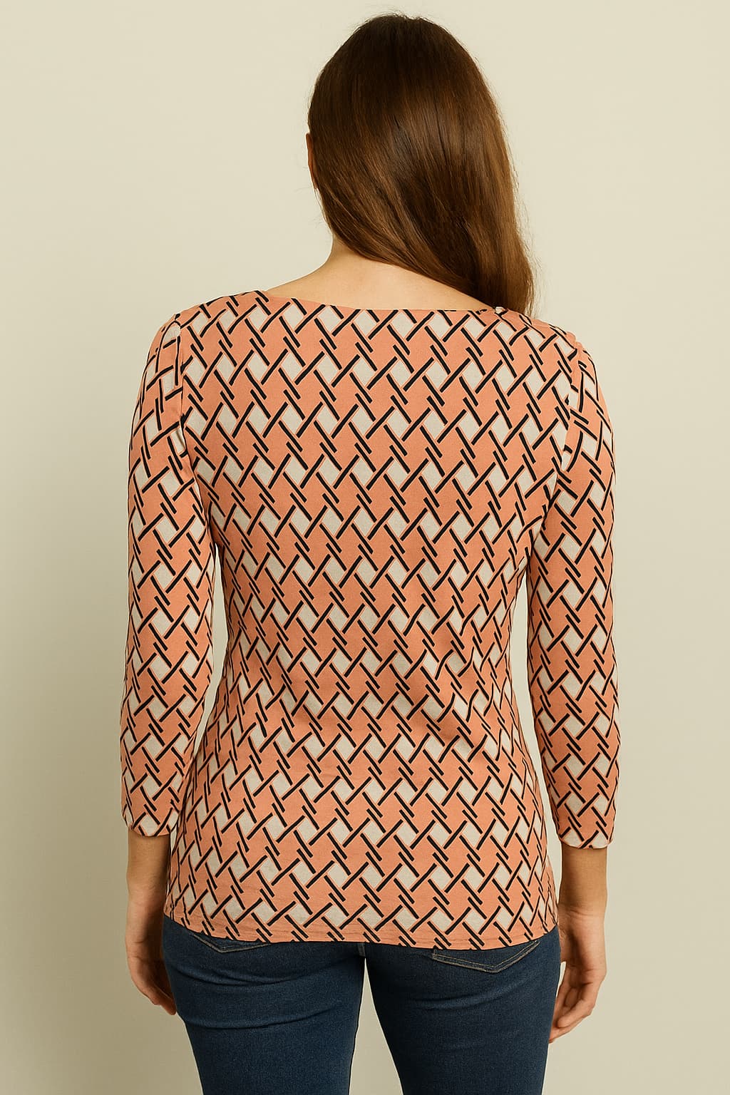 Liz Claiborne Printed Gathered-Waist Top Original