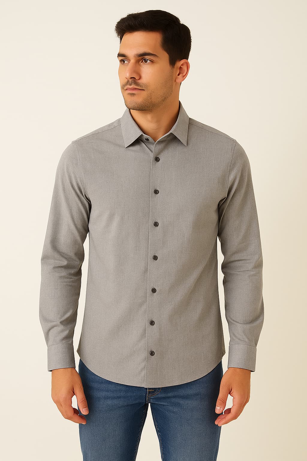 Slim Fit Light Grey Shirt – Cotton On Garments