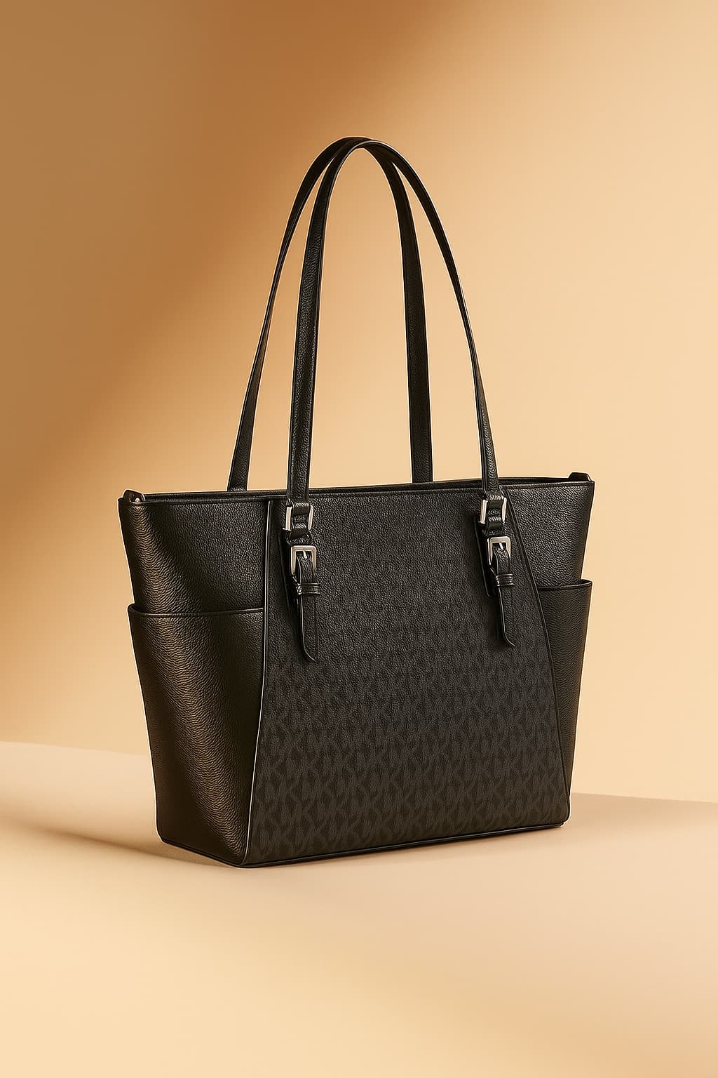 Michael Kors Charlotte Tote Bag Original Black/Silver