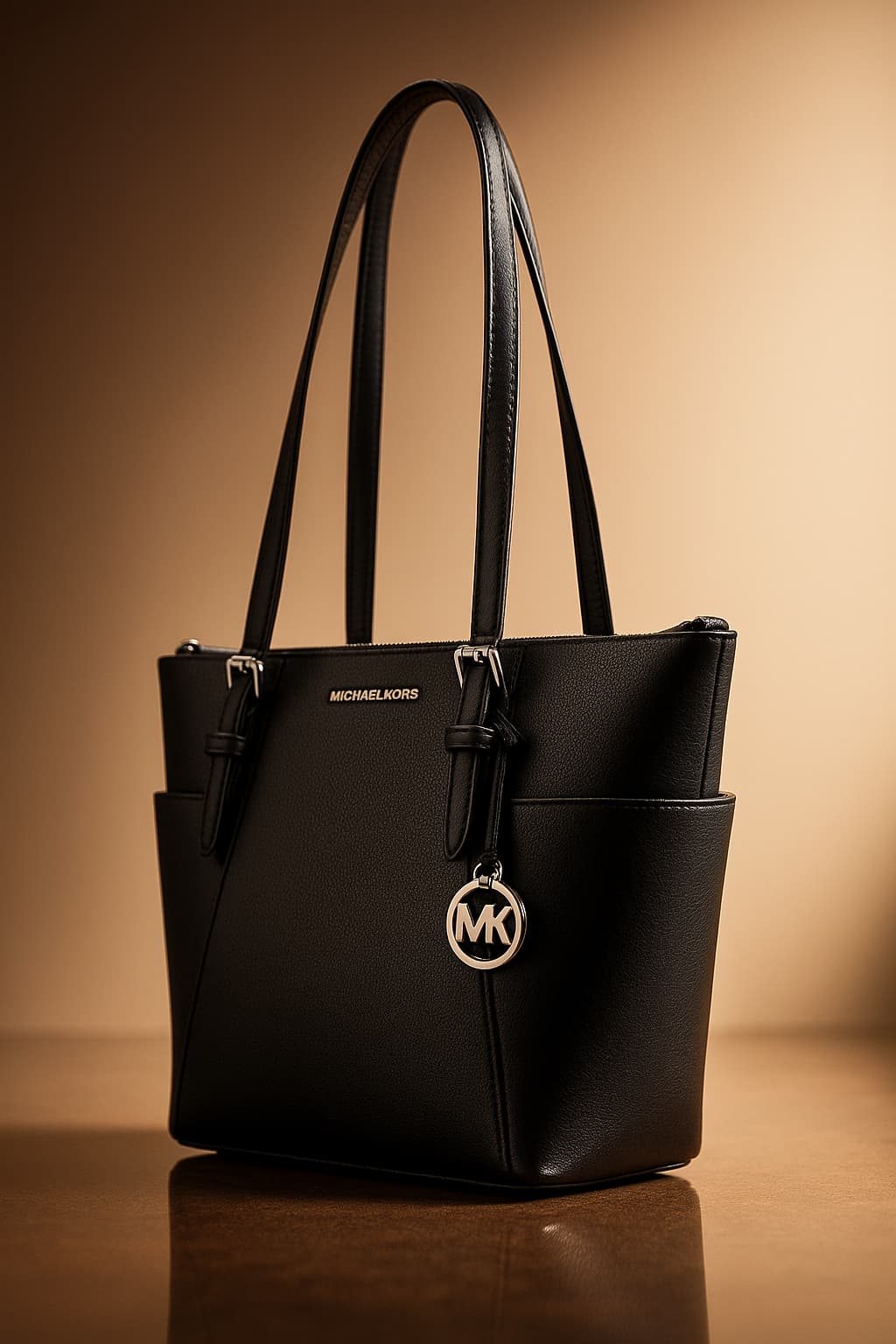 Michael Kors Charlotte Tote Bag Original Black/Silver