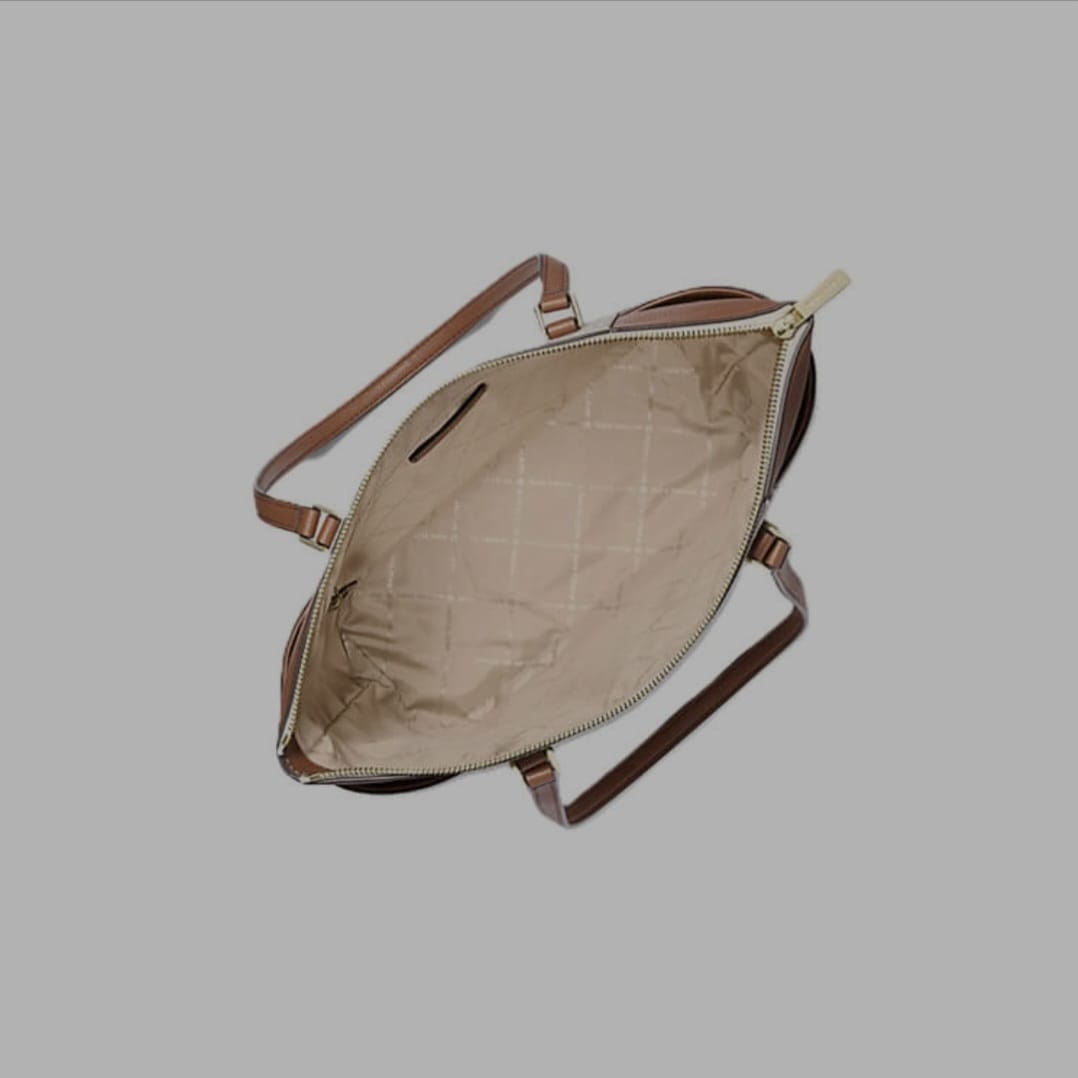 Michael Kors Charlotte Tote Bag Original Vanilla/Acorn