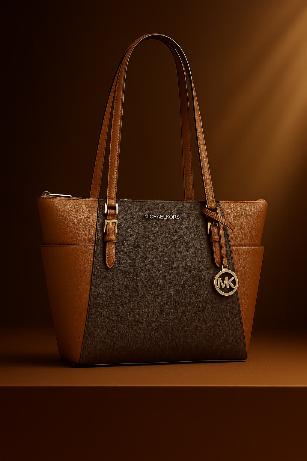 Michael Kors Charlotte Tote Bag Original Brown/Acorn