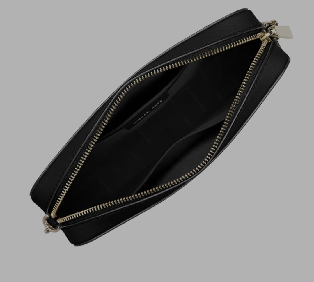 Michael Kors Jet Set Black Leather Crossbody Bag Original