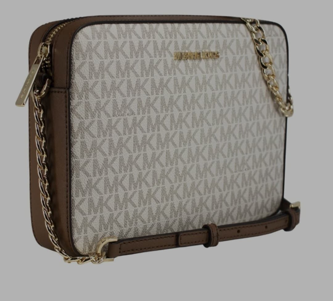 Michael Kors Jet Set Crossbody Bag Original Vanilla/Acorn