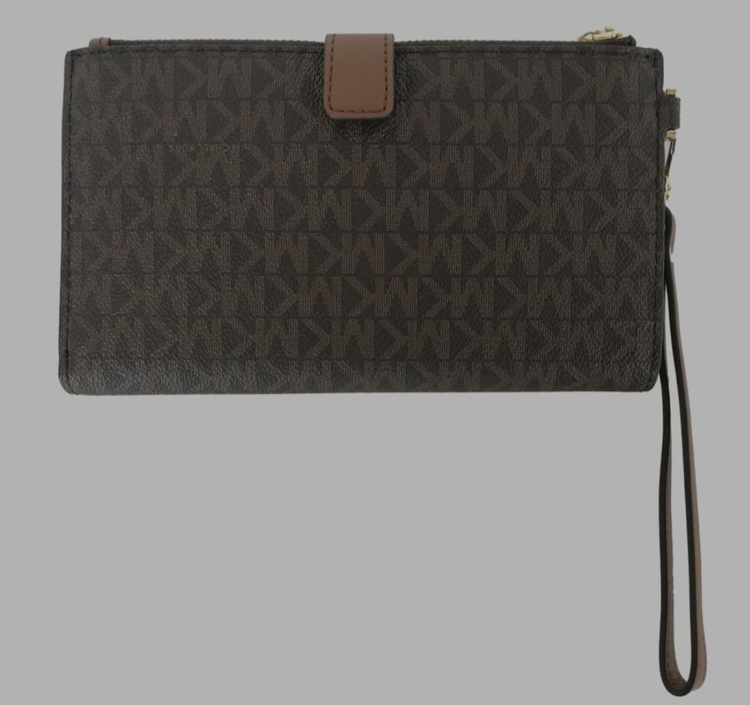 Michael Kors Jet Set Brown Signature Wristlet