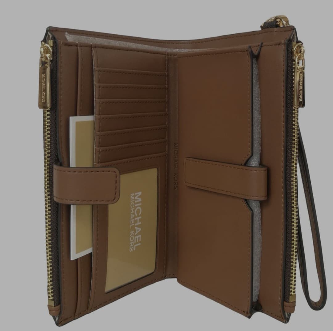 Michael Kors Jet Set Brown Signature Wristlet