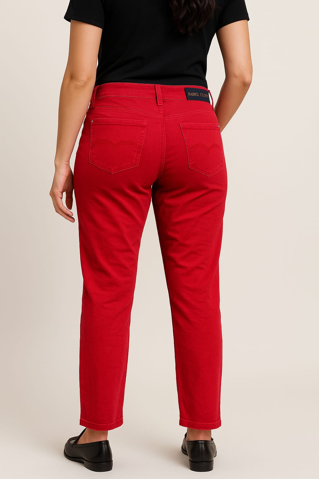 Faded Glory Women's Classic Fit Red Denim Jeans