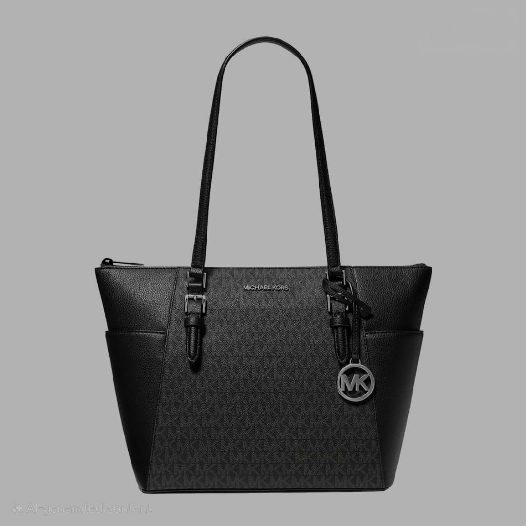 Michael Kors Charlotte Tote Bag Original Black/Silver