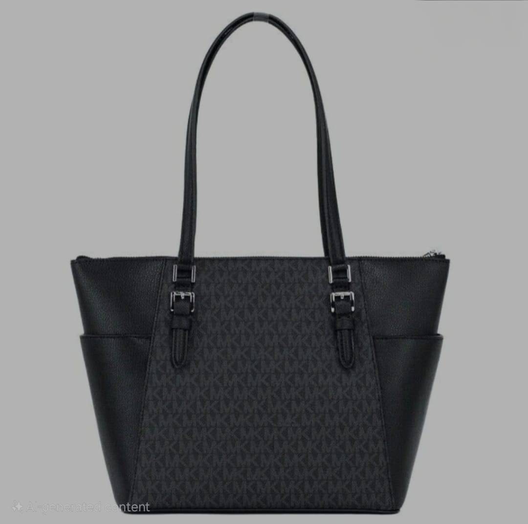 Michael Kors Charlotte Tote Bag Original Black/Silver