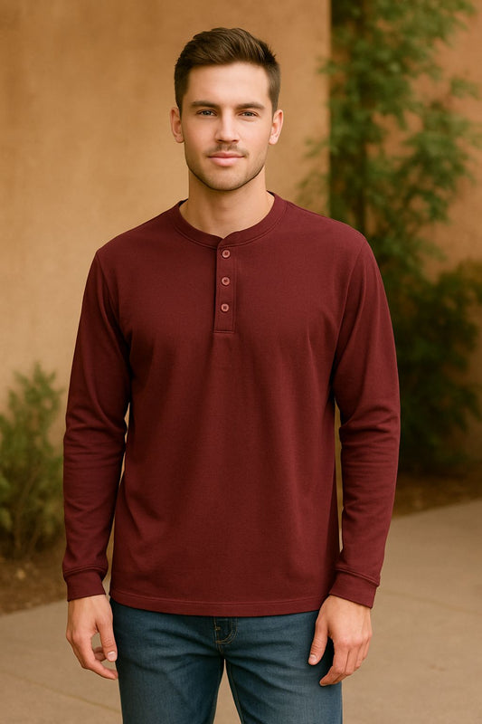 Goodfellow & Co. Men’s Long-Sleeve Henley Original Shirt