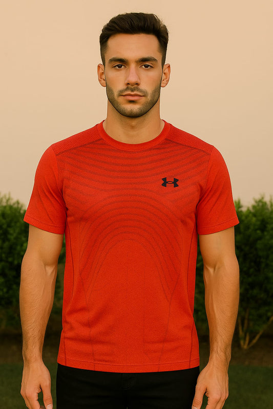 Under Armour Red Seamless Performance Original T-Shirt