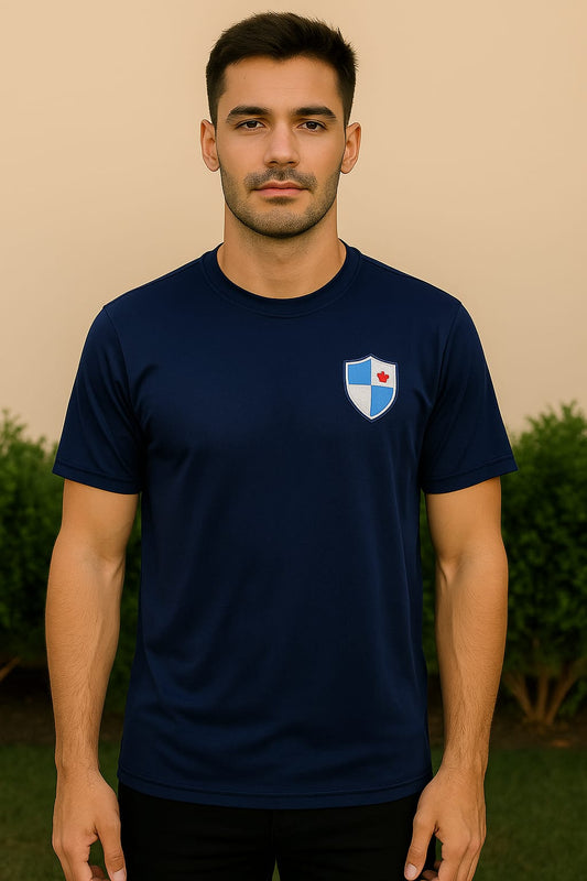 Sleek Navy Blue Crew-Neck T-Shirt