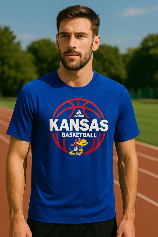 Kansas Jayhawks Basketball Adidas Tee Original