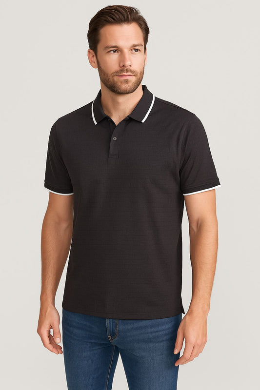 FLX Textured Charcoal Polo Original