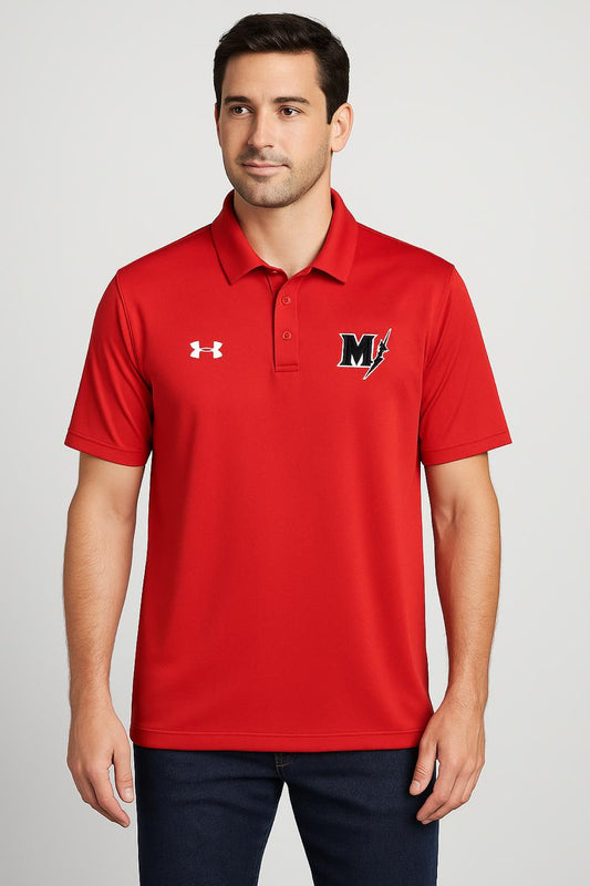 Under Armour Red “M Lightning” Original Polo Shirt