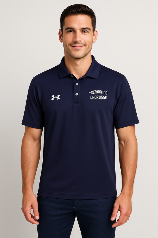Under Armour Geronimo Lacrosse Navy Polo Shirt Original