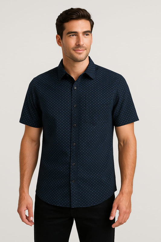 Airwalk™ Men’s Navy Micro Print Shirt Original