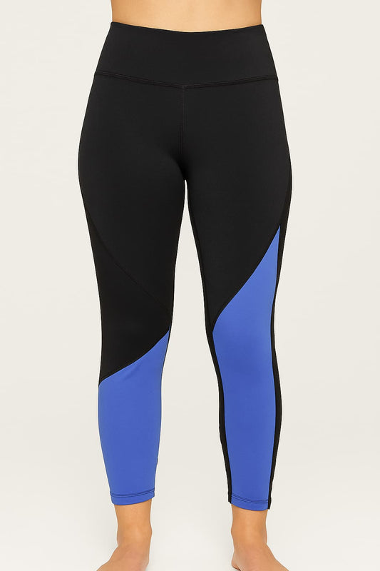 BLOCH Black & Blue High-Waist Contour Leggings