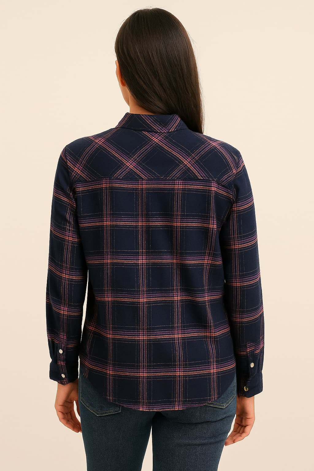 Justice Girls' "Perfect Plaid" Long Sleeve Button-Up Shirt Original