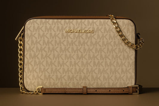 Michael Kors Jet Set Crossbody Bag Original Vanilla/Acorn