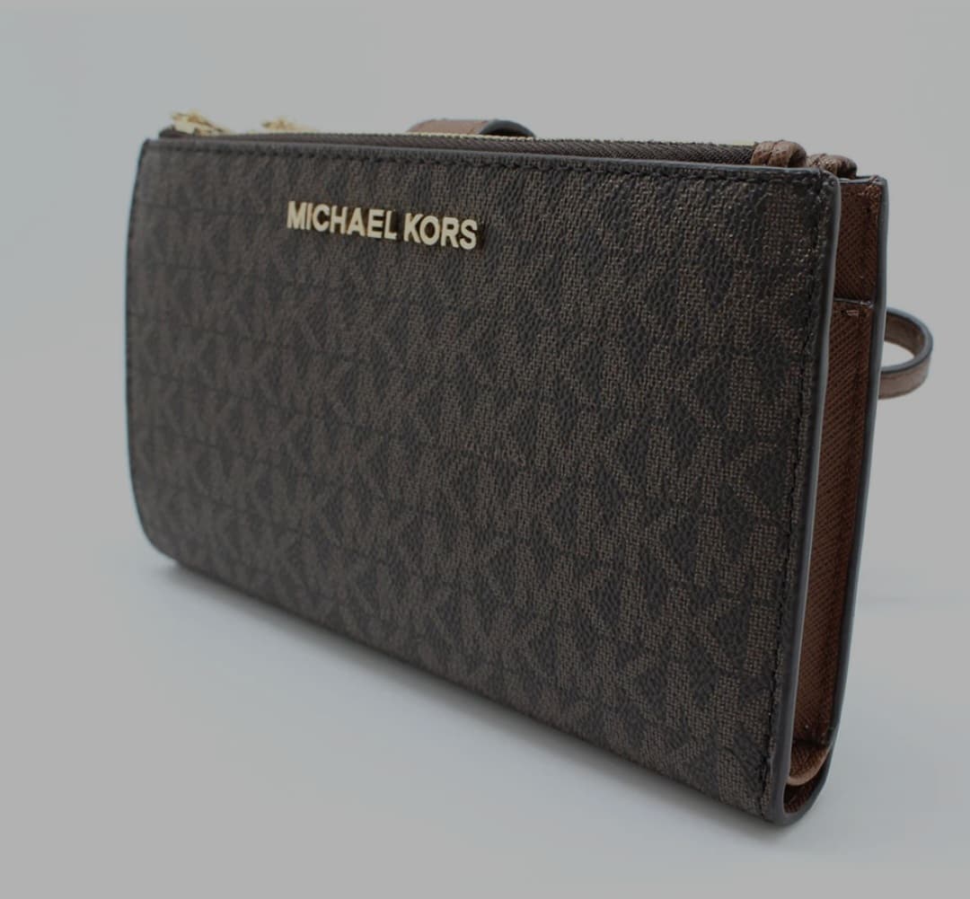 Michael Kors Jet Set Brown Signature Wristlet
