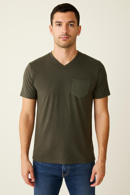 Adidas Heathered V-Neck Pocket Original T-Shirt